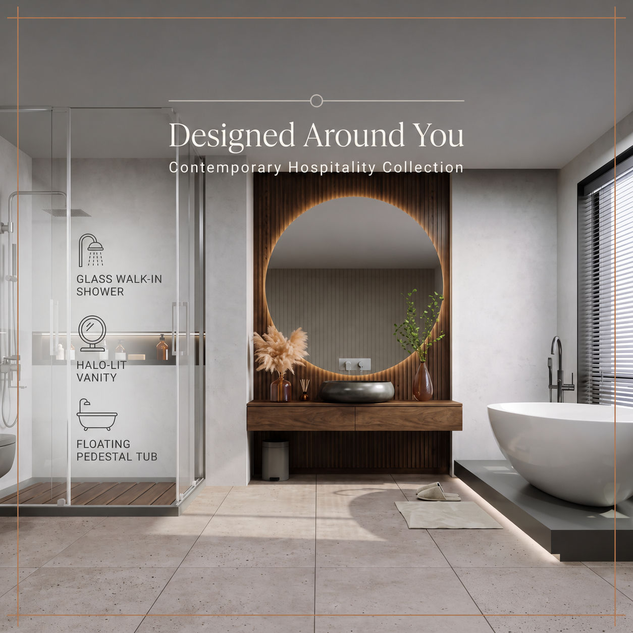 Architectural project planning and bathroom fixture design